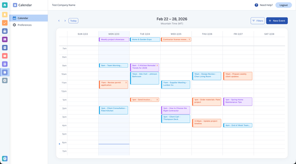 Calendar Week View